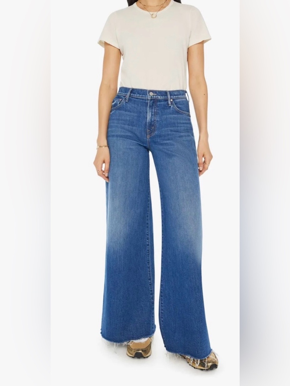 Mother Denim The Swisher Sneak Fray Jeans Punch Buggy Size 28